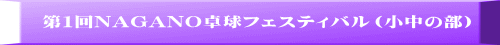 第１回NAGANO卓球フェスティバル（小中の部） 